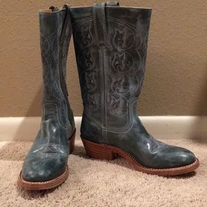 Women's Frye Austin Flower Teal boots